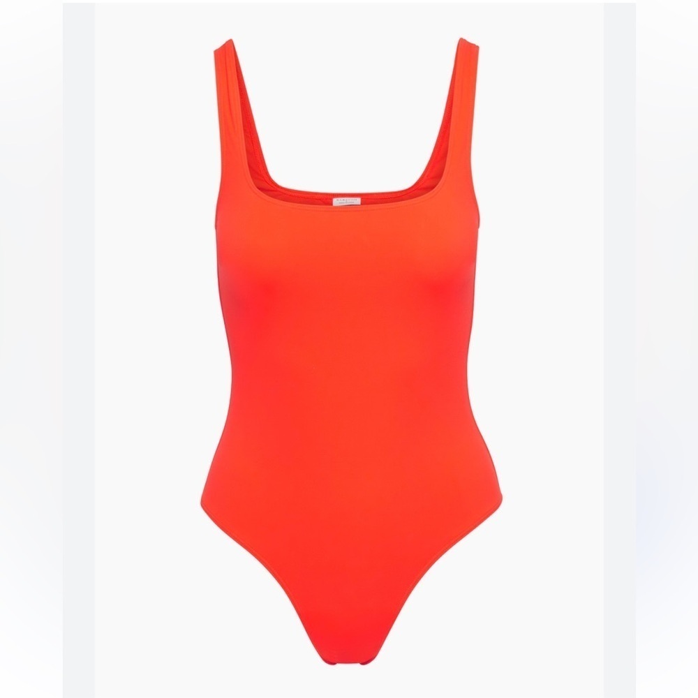 Aritzia Original Fire Opal Square-neck Women’s Orange One Piece 2XS